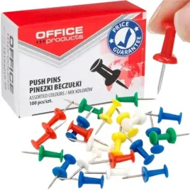 pinezki-tablicowe-beczulki-kolorowe-biurowe-office-products-100-sztuk