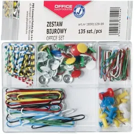 pinezki-i-spinacze-zestaw-biurowy-do-dokumentow-office-products-135-sztuk