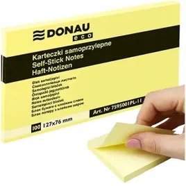 karteczki-samoprzylepne-bloczek-kostka-127x76-mm-donau-zolte-100-karteczek
