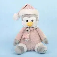 pingwinek-maskotka-z-szalikiem-i-czapka-rozowy-26-cm-sun-day-swiateczny