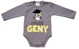 body-niemowlece-dl-rekaw-napis-dobre-geny-szary-68