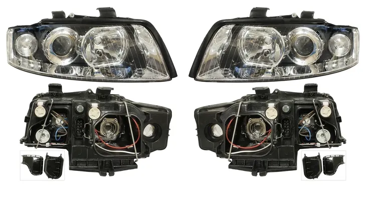 NOWE LAMPY Audi A4 B6 00-04 JAKOŚĆ ORYG KPL 2szt + SILNICZKI