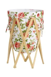 kosz-na-pranie-skladany-bialy-rozowe-roze-70-cm