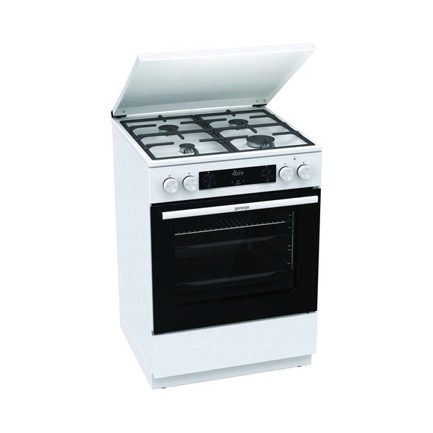 Kuchnia gazowo-elektryczna GORENJE GK6C5WF Termoobieg Grill 60cm Biała