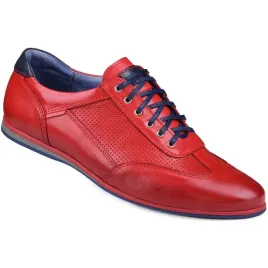 buty-trampki-meskie-skorzane-polskie-czerwone-40