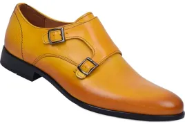 buty-meskie-wizytowe-z-klamrami-skorzane-skora-monki-zolte-41