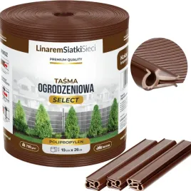 tasma-ogrodzeniowa-brazowa-19x26mb-select-premium-do-ogrodzenia-klipsy