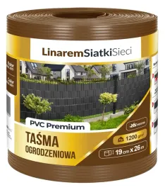 tasma-ogrodzeniowa-premium-1200g-brazowa-do-ogrodzenia-panelowego-19cmx26m