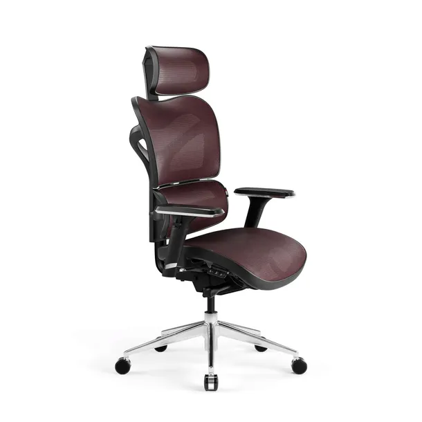 Diablo V-Commander Fotel Biurowy Ergonomiczny Premium Czarno-Burgundowy