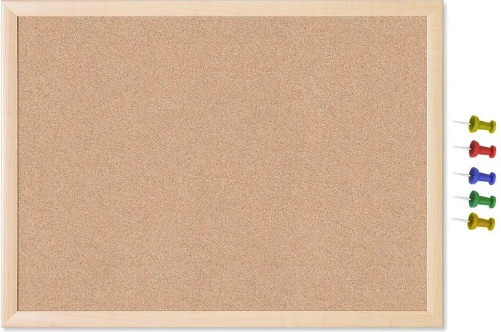TABLICA KORKOWA Drewniana Rama Solidna 40x60 60x40 Duża + PINEZKI