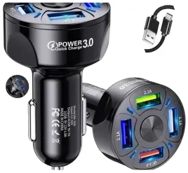 mocna-szybka-ladowarka-samochodowa-4x-usb-pd-qc-3-0-do-telefonu-kabel