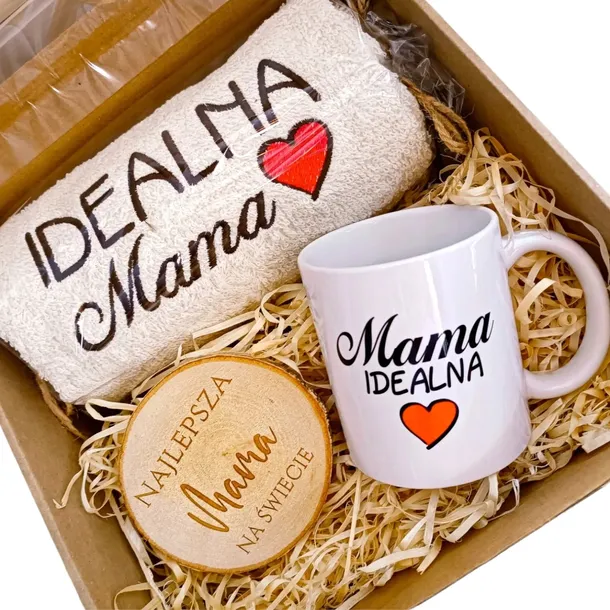 PREZENT dla na dzień mamy matki ręcznik kubek PR 285