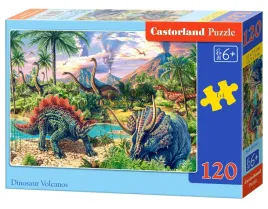 puzzle-120-dinozaury-przy-wulkanach-b-13234-castor