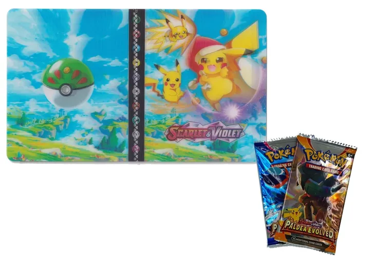 Album 3D na karty kolekcjonerskie POKEMON klaser na 80 kart + 20 kart mix