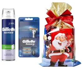 zestaw-prezentowy-gillette-sensor-3-maszynka-6-wkladow-pianka-do-golenia