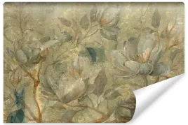 fototapeta-do-jadalni-abstrakcyjne-kwiaty-magnolii-styl-vintage-450x300