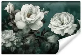fototapeta-do-salonu-biale-piwonie-peonie-akwarele-abstrakcja-beton-450x300