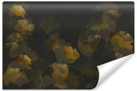 fototapeta-do-sypialni-malowane-kwiaty-beton-abstrakcja-line-art-450x300