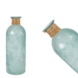 butelka-szklana-ozdobna-wazon-turkusowa