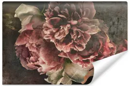 fototapeta-abstrakcyjne-piwonie-roze-kwiaty-mural-beton-mur-450x300