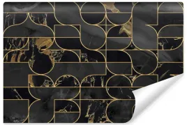 fototapeta-do-salonu-czarny-marmur-zloty-wzor-geometryczny-450x300