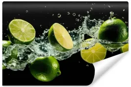 fototapeta-scienna-do-kuchni-limonki-cytrusy-owoce-woda-abstrakcja-400x280