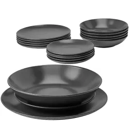 zestaw-zastawa-stolowa-serwis-18-szt-matowy-ciemnoszary-mikrofalowka