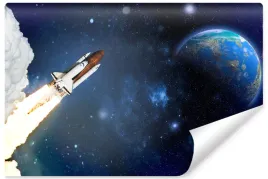 fototapeta-mlodziezowa-rakieta-ziemia-planeta-kosmos-gwiazdy-450x300