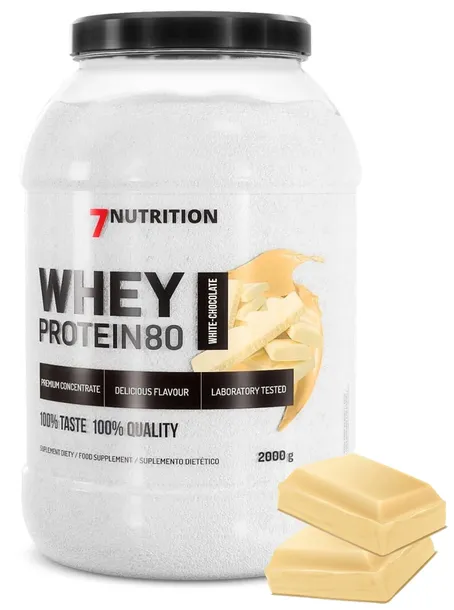7Nutrition Whey Protein 80 białko WPC koncentrat 2kg Biała Czekolada