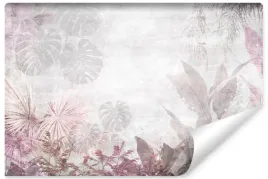 fototapeta-do-salonu-rozowe-liscie-monstera-palmy-abstrakcja-450x300