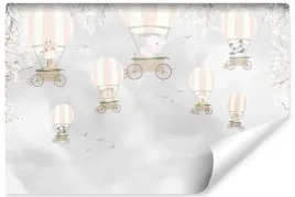 fototapeta-dla-dzieci-zwierzeta-balony-niebo-styl-skandynawski-450x300