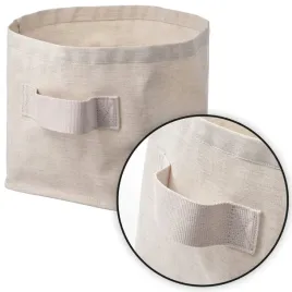 tekstylny-koszyk-pojemnik-do-przechowywania-bezowy-wytrzymale-materialy-eko