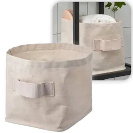 tekstylny-koszyk-pojemnik-do-przechowywania-bezowy-wytrzymale-materialy-eko