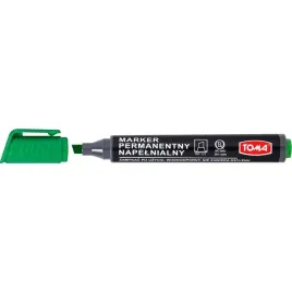marker-permanentny-napelnialny-ze-scieta-koncowka-zielony