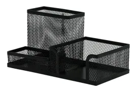 przybornik-na-biurko-metalowy-czarny-3-komory-organizer