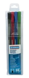 cienkopis-donau-04-mm-4-szt-czarny-czerwony-niebieski-zielony-w-etui