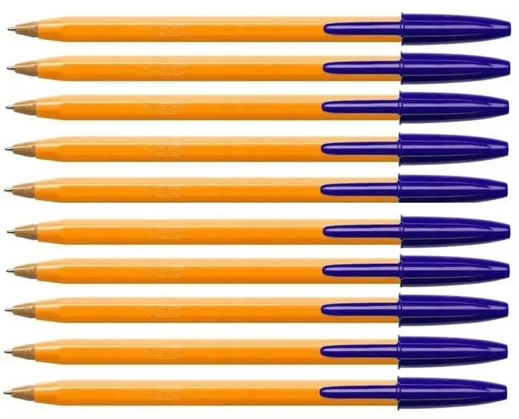 DŁUGOPIS BIC ORANGE NIEBIESKI, 10 SZTUK