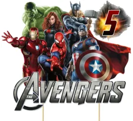topper-ozdoba-dekoracja-na-tort-avengers-spider-man-ironman-hulk-5-urodziny