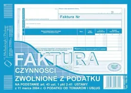druk-faktura-vat-198-3e-a5-czynnosci-zwolnione-z-podatku-artykol-43