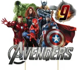 topper-ozdoba-dekoracja-na-tort-avengers-spider-man-ironman-hulk-9-urodziny