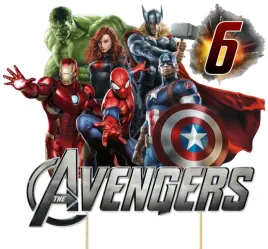 topper-ozdoba-dekoracja-na-tort-avengers-spider-man-ironman-hulk-6-urodziny
