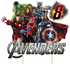 topper-ozdoba-dekoracja-na-tort-avengers-spider-man-ironman-hulk-8-urodziny
