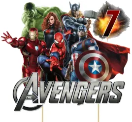 topper-ozdoba-dekoracja-na-tort-avengers-spider-man-ironman-hulk-7-urodziny