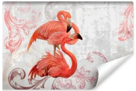 fototapeta-do-jadalni-flamingi-ptaki-beton-abstrakcja-mural-400x280