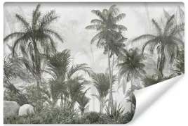 fototapeta-scienna-abstrakcyjny-las-tropikalny-palmy-drzewa-natura-450x300