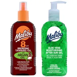 malibu-olejek-brazujacy-z-arganem-spf8-200ml-aloe-zel-po-opalaniu-200ml