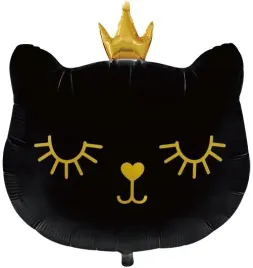 balon-foliowy-kotek-kot-czarny-ze-zlota-korona-76x64-cm-urodziny-kicia-hel