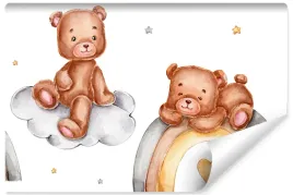 fototapeta-dziecieca-slodkie-misie-tecza-gwizdki-bajka-styl-boho-450x300