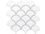 mozaika-ceramiczna-fish-scale-white-mat-biala