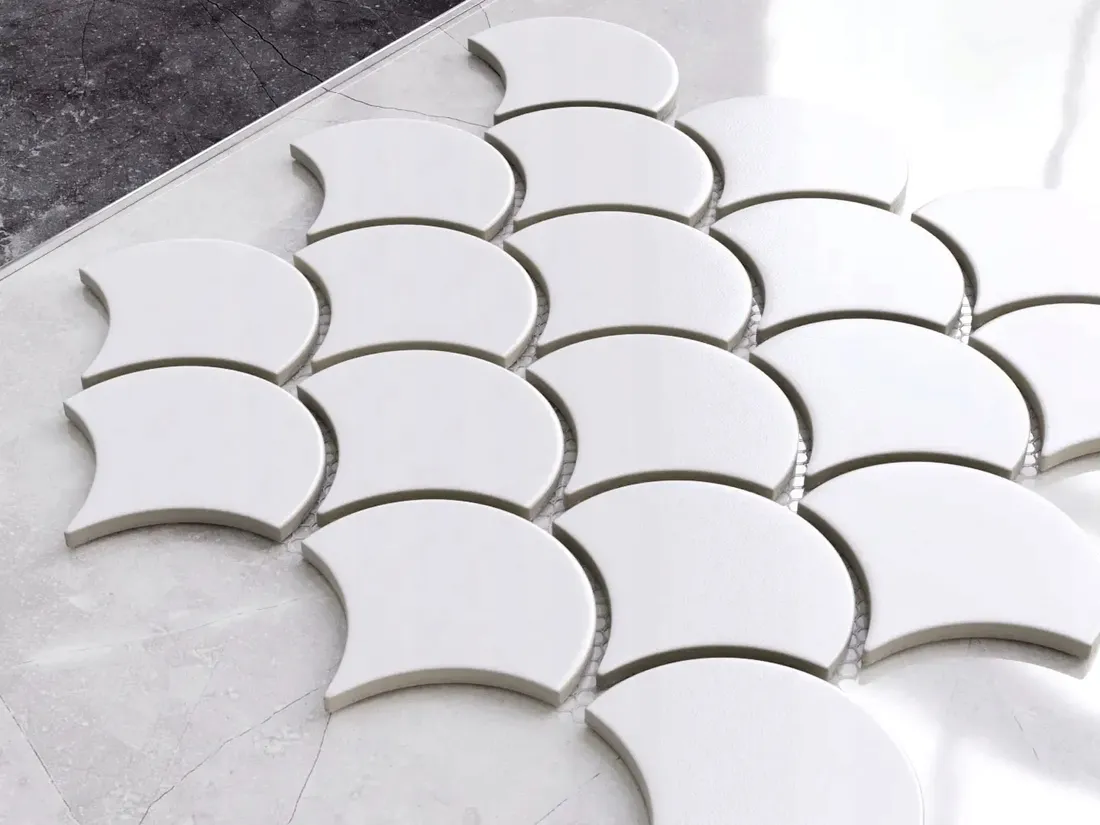 mozaika-ceramiczna-fish-scale-white-mat-biala
